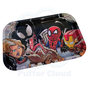 Large Marvel Heroes Thanksgiving Turkey Time Rolling Tray
