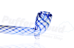 10" Blue Spiral Gandalf Hand Pipe - Puffer Cloud | The World's Best Online Smoke and Head Shop