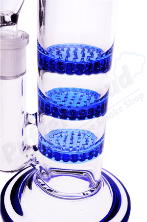 10.5" Triple Honeycomb Perc Water Pipe - Puffer Cloud | The World's Best Online Smoke and Head Shop