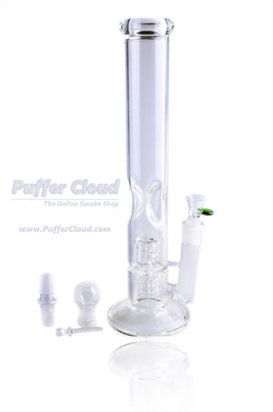 14" Double Grid Water Pipe w/ Ice Catcher - Dry Herb & Dag Rig - Puffer Cloud | The World's Best Online Smoke and Head Shop