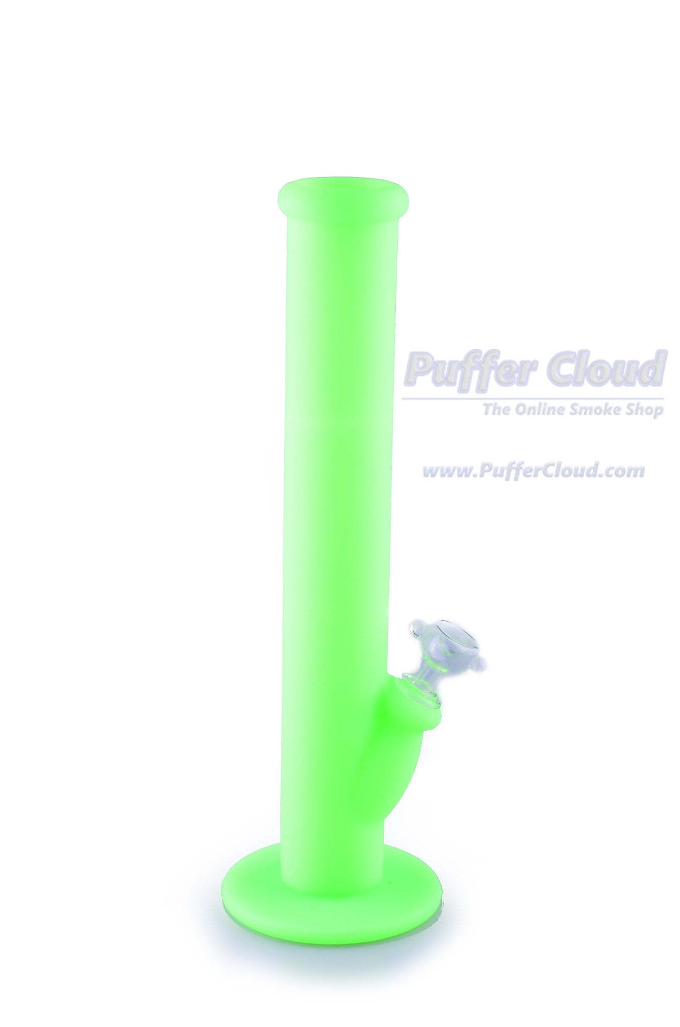 14" Glow In The Dark Silicone Straight Tube - Puffer Cloud | The World's Best Online Smoke and Head Shop