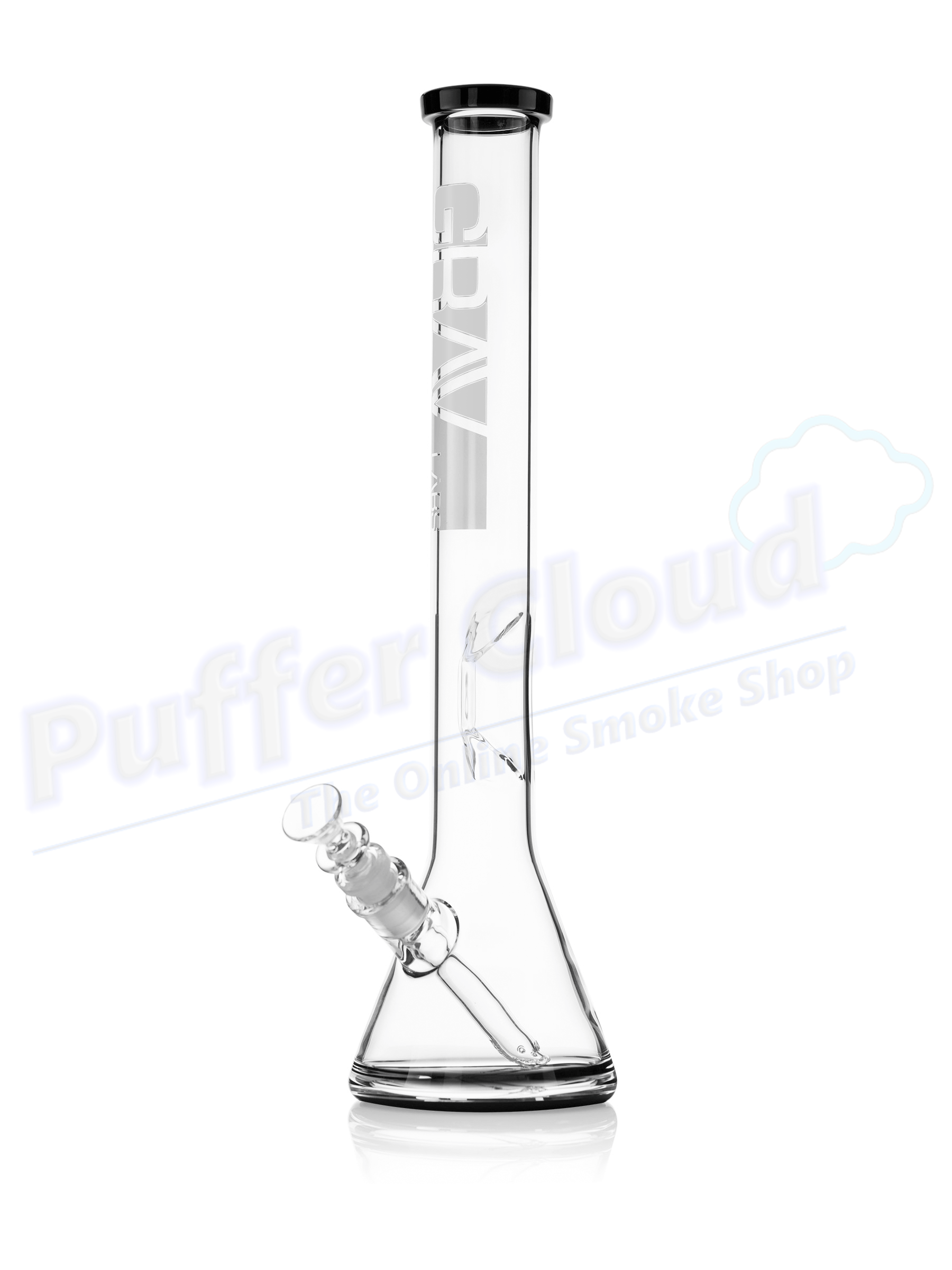 16" Classic GRAV Beaker Water Pipe w/ Black Glass Accents - Puffer Cloud | The World's Best Online Smoke and Head Shop