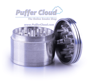 4-Piece Metal Grinder w/ Diamond-Cut Teeth - 32mm - Puffer Cloud | The World's Best Online Smoke and Head Shop
