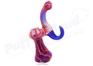 Large 8" Color Changing Midnight Fire Swirl Bubbler - Puffer Cloud | The World's Best Online Smoke and Head Shop