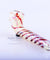 Clear Snubby Gandalf Hand Pipe w/ Red Swirls - Puffer Cloud | The World's Best Online Smoke and Head Shop