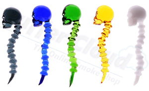 Glass Skull & Spine Dabber Tool / Carb Cap - Puffer Cloud | The World's Best Online Smoke and Head Shop