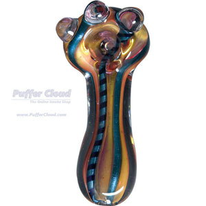 Gold fume hand pipe with marbles - Puffer Cloud | The World's Best Online Smoke and Head Shop