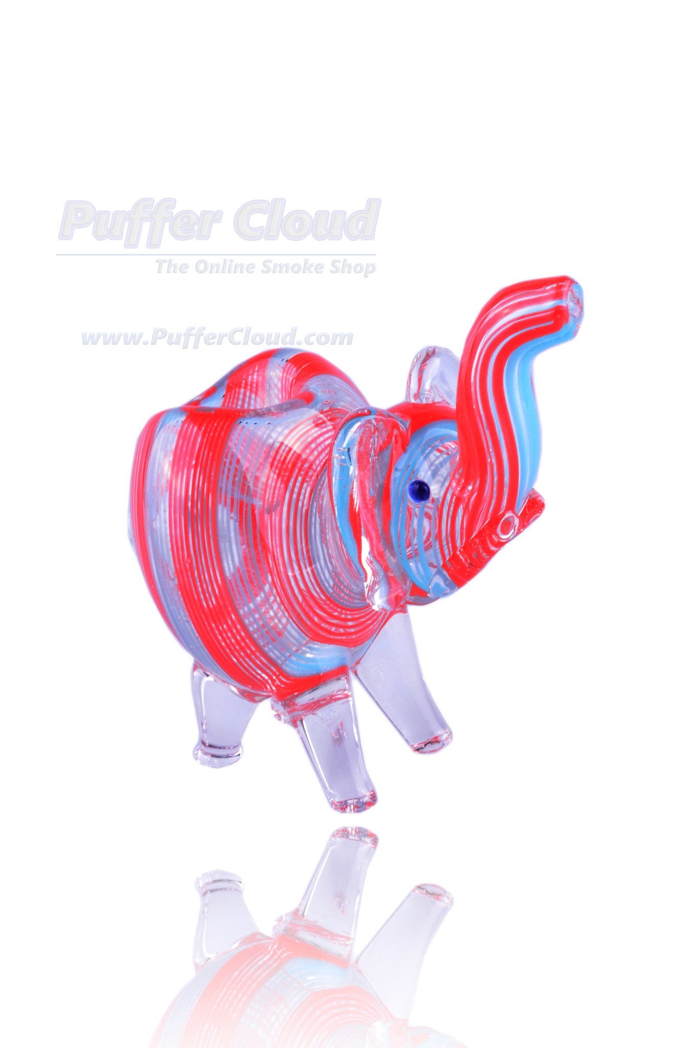 Striped Elephant Hand Pipe - Puffer Cloud | The World's Best Online Smoke and Head Shop