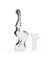 5'' Silicone Upright Bubbler - Black & White Marble - Puffer Cloud The World's Best Online Smoke Shop & Head Shop